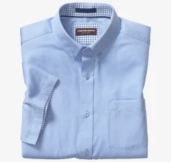 Textured Cotton Short-Sleeve Shirt