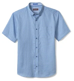 Textured Cotton Short-Sleeve Shirt