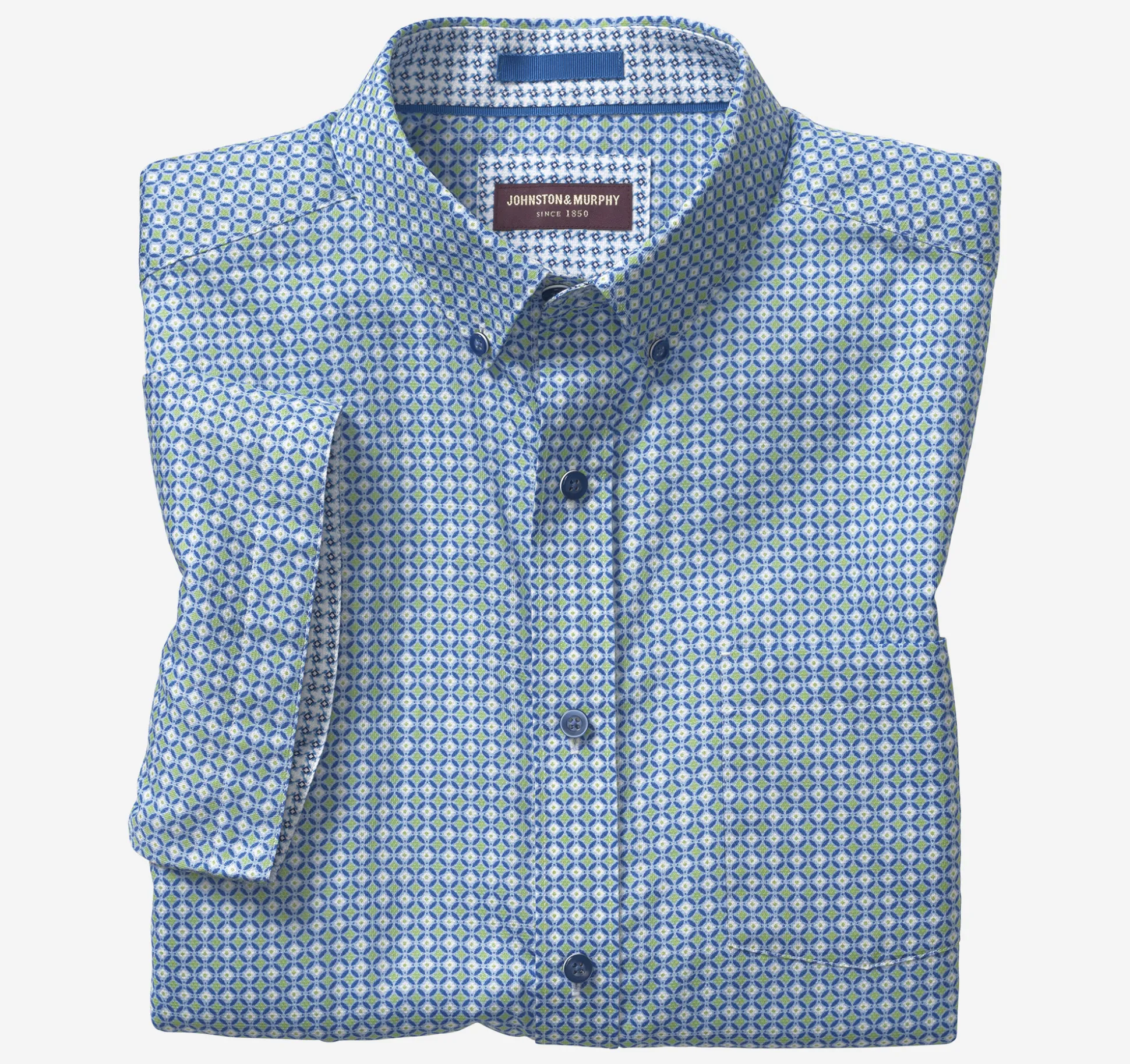 Textured Cotton Short-Sleeve Shirt