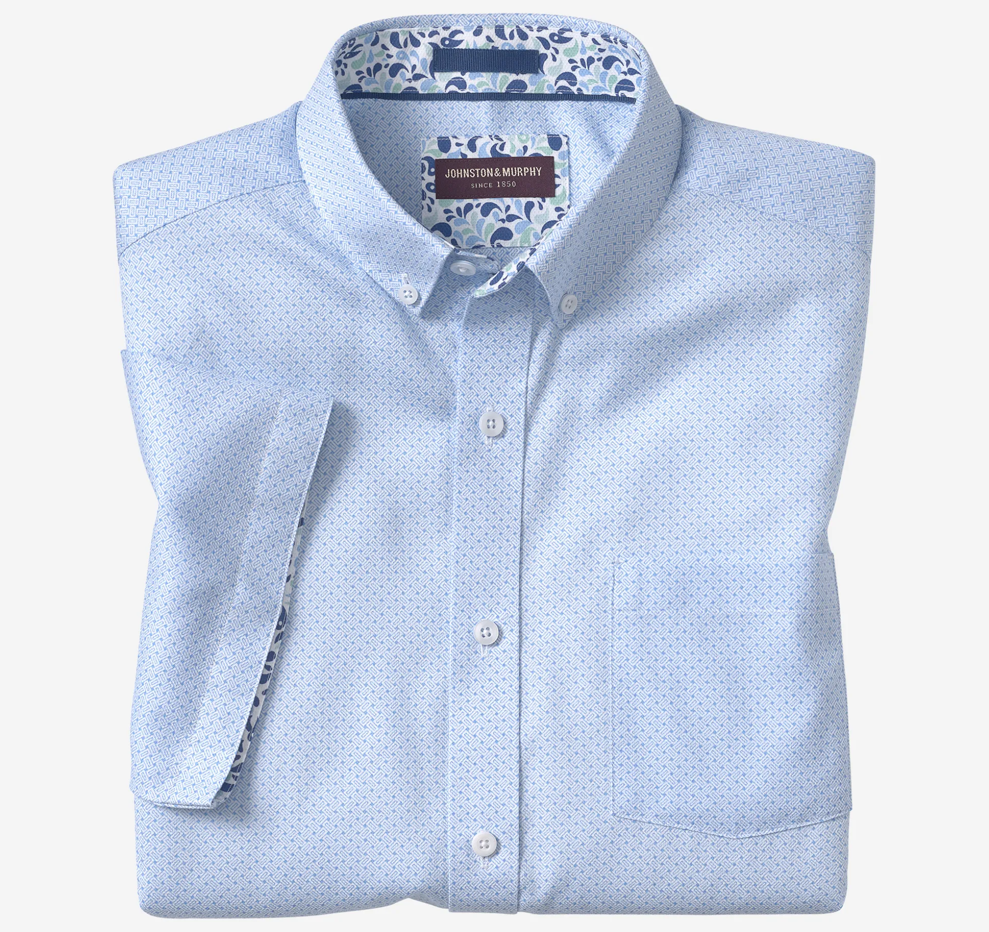 Textured Cotton Short-Sleeve Shirt
