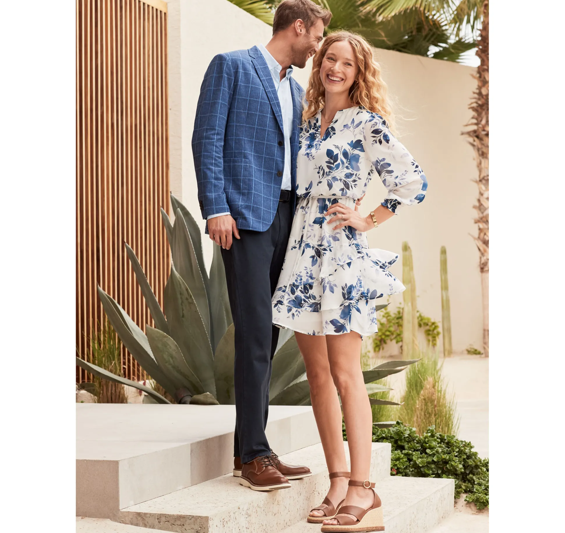 Tiered V-Neck Print Dress