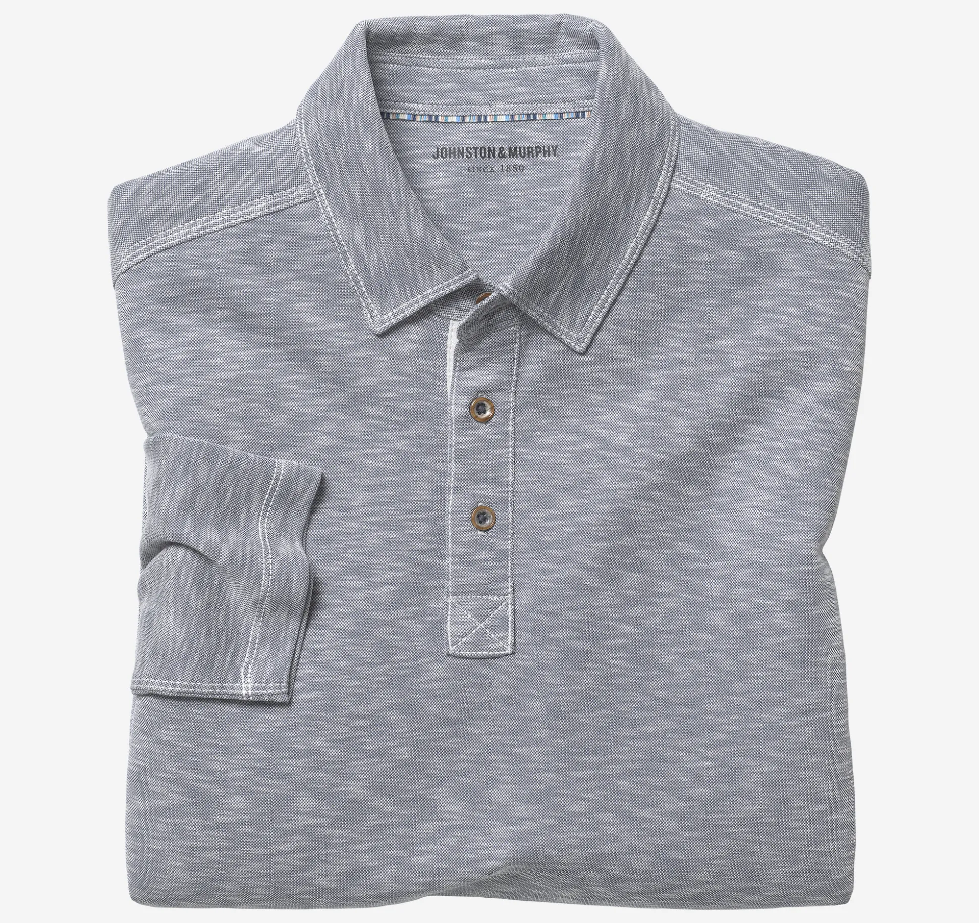 Vintage Slub Long-Sleeve Polo