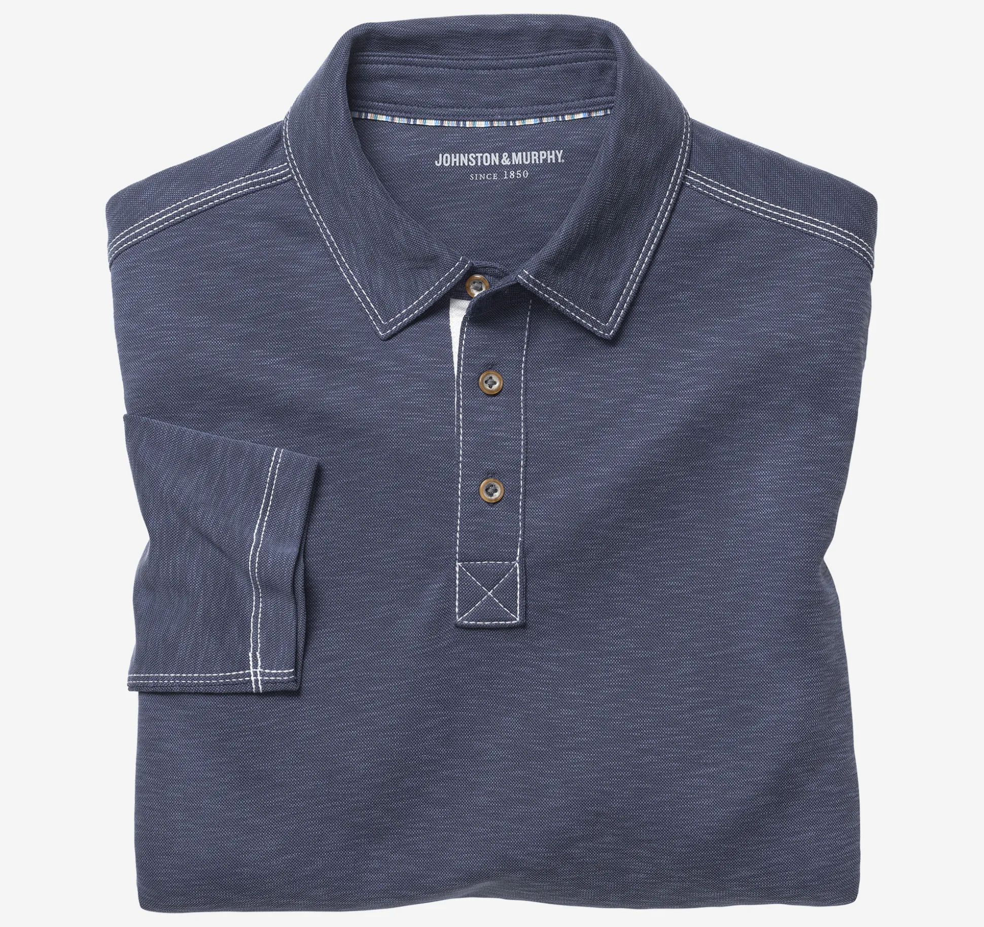 Vintage Slub Long-Sleeve Polo