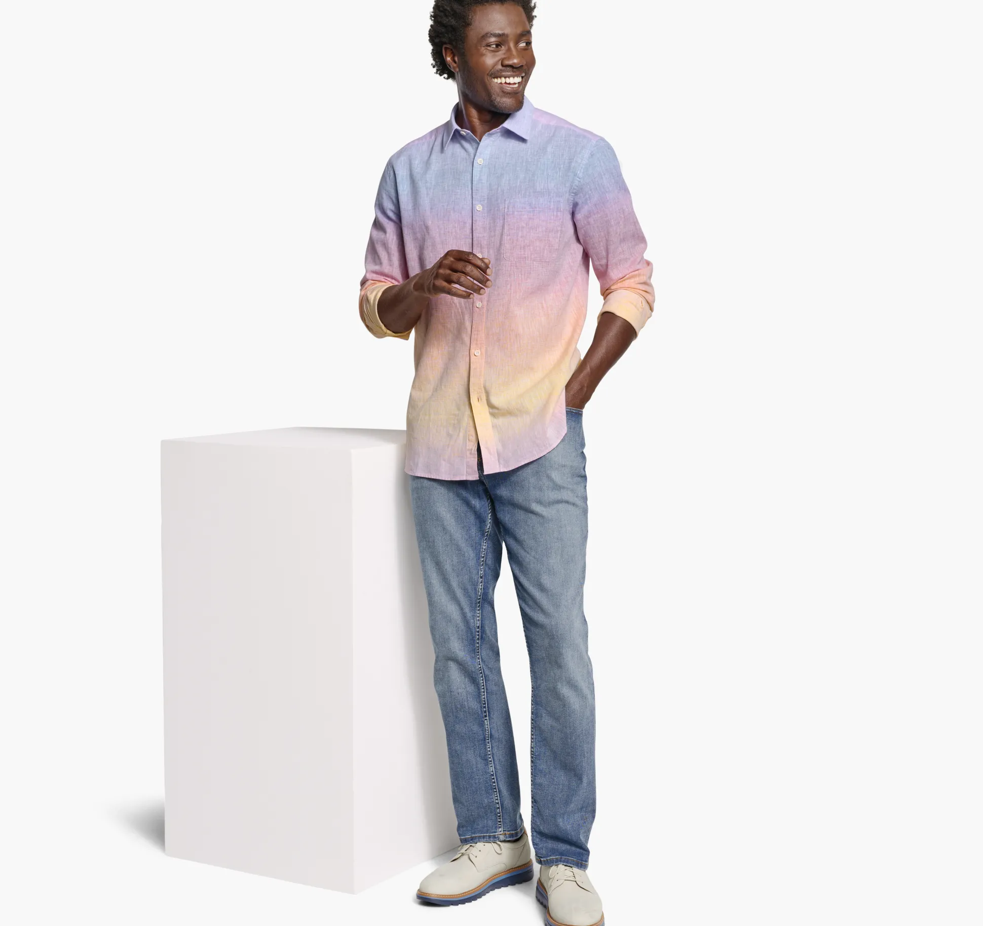 Washed Linen-Blend Shirt