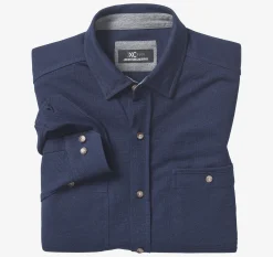 XC Flex® Stretch Indigo Long-Sleeve Shirt