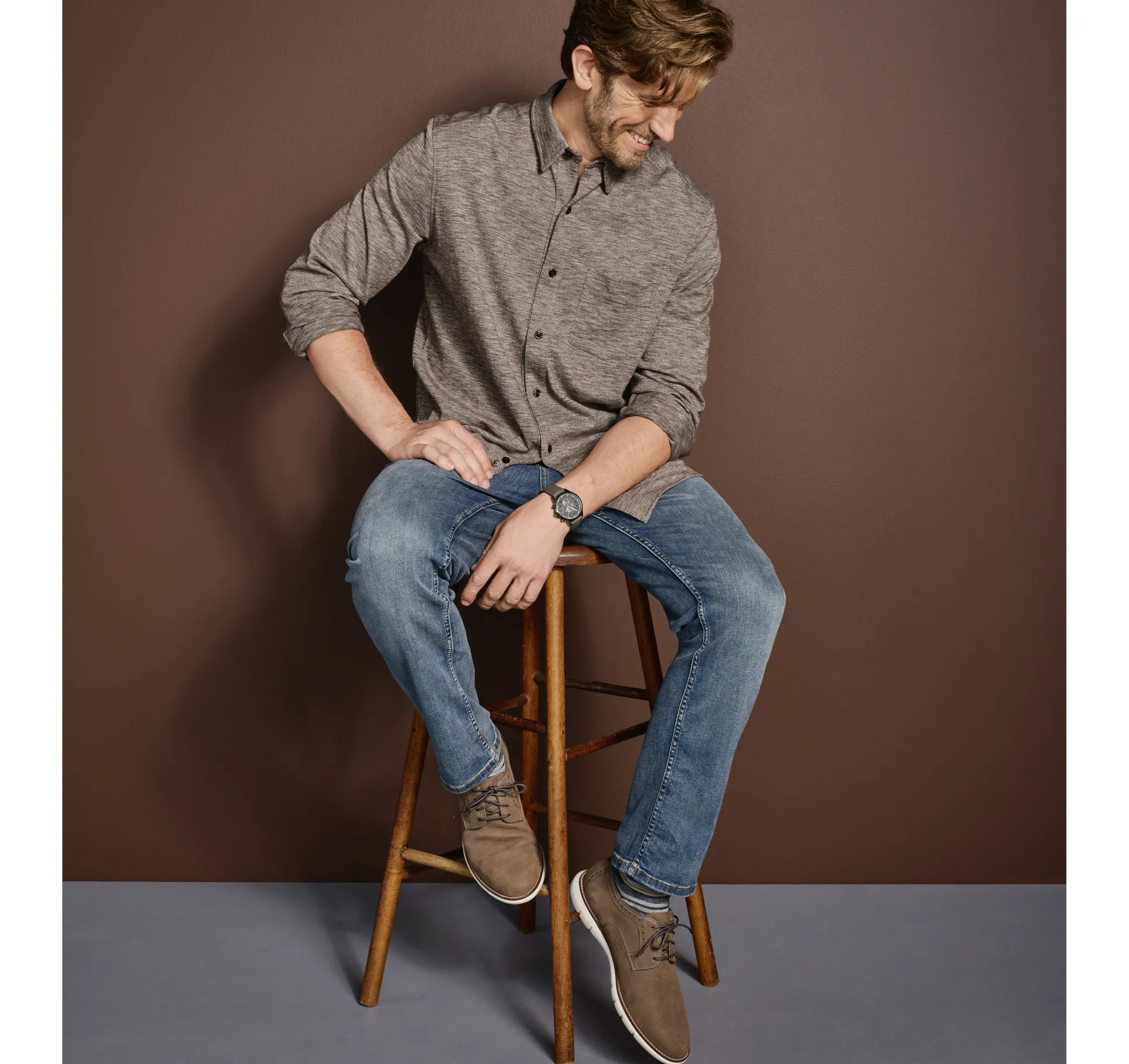 XC Flex® Stretch Textured Long-Sleeve Shirt
