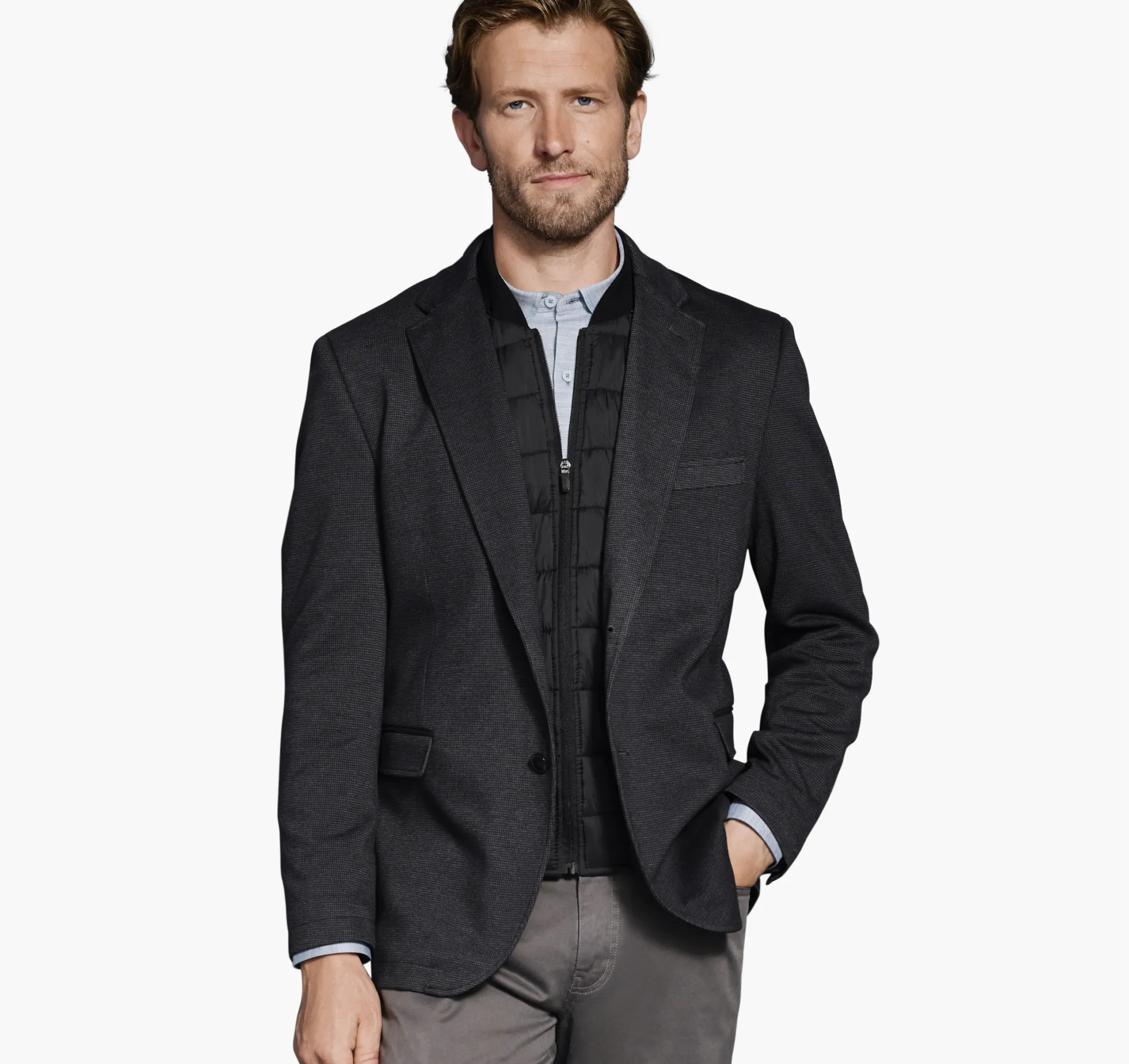 XC4® Knit Hooded Bib Blazer
